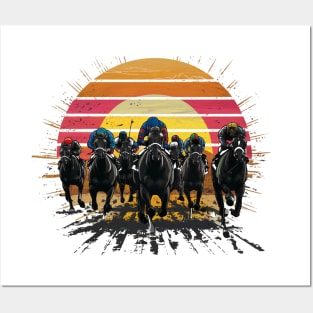 horse racing Posters and Art